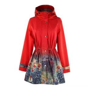 Galleria Renoir Le Jardin rue Cortot a Montmarte Raincoat Art To Wear Size XL
